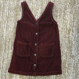 Old Navy Girls Corduroy Dark Red Sleeveless Dress